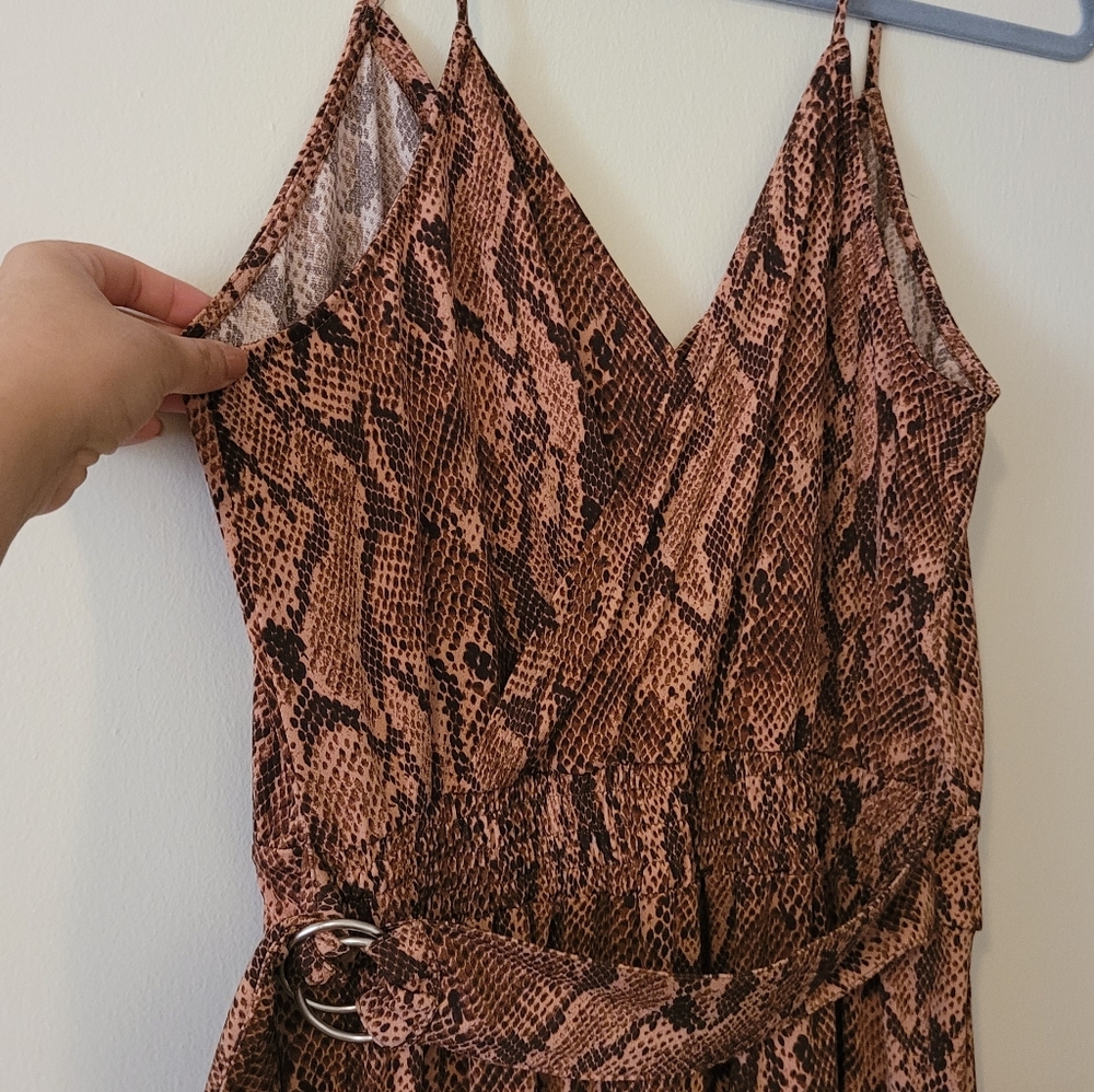 Snake print jumpsuit